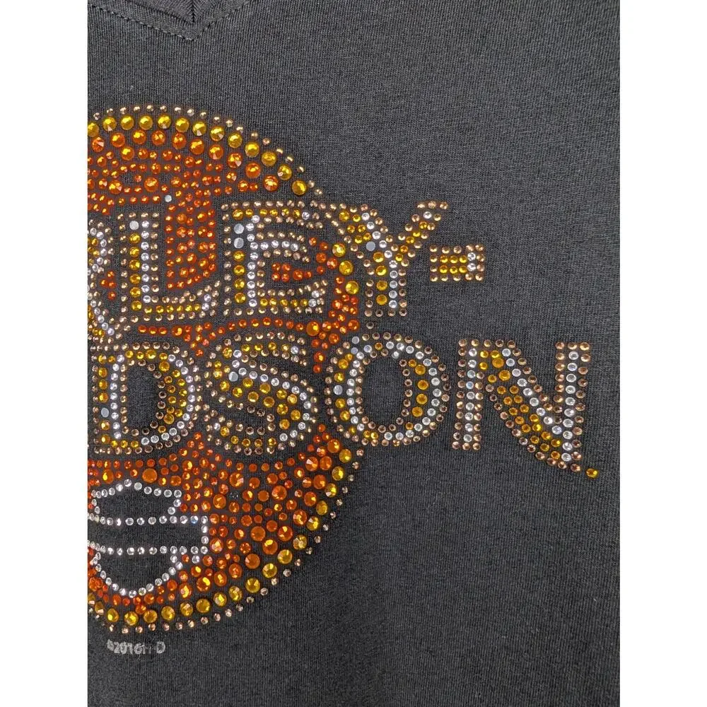 Harley Davidson Rhinestone Bling Silverton Tee Shirt - Picture 7 of 7